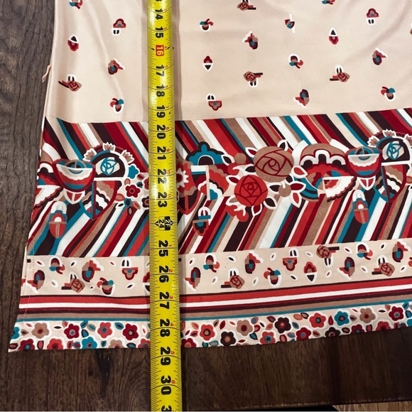 Vintage tunic acorn autumn print v-neckline bloused sleeves hippy - Picture 13 of 16
